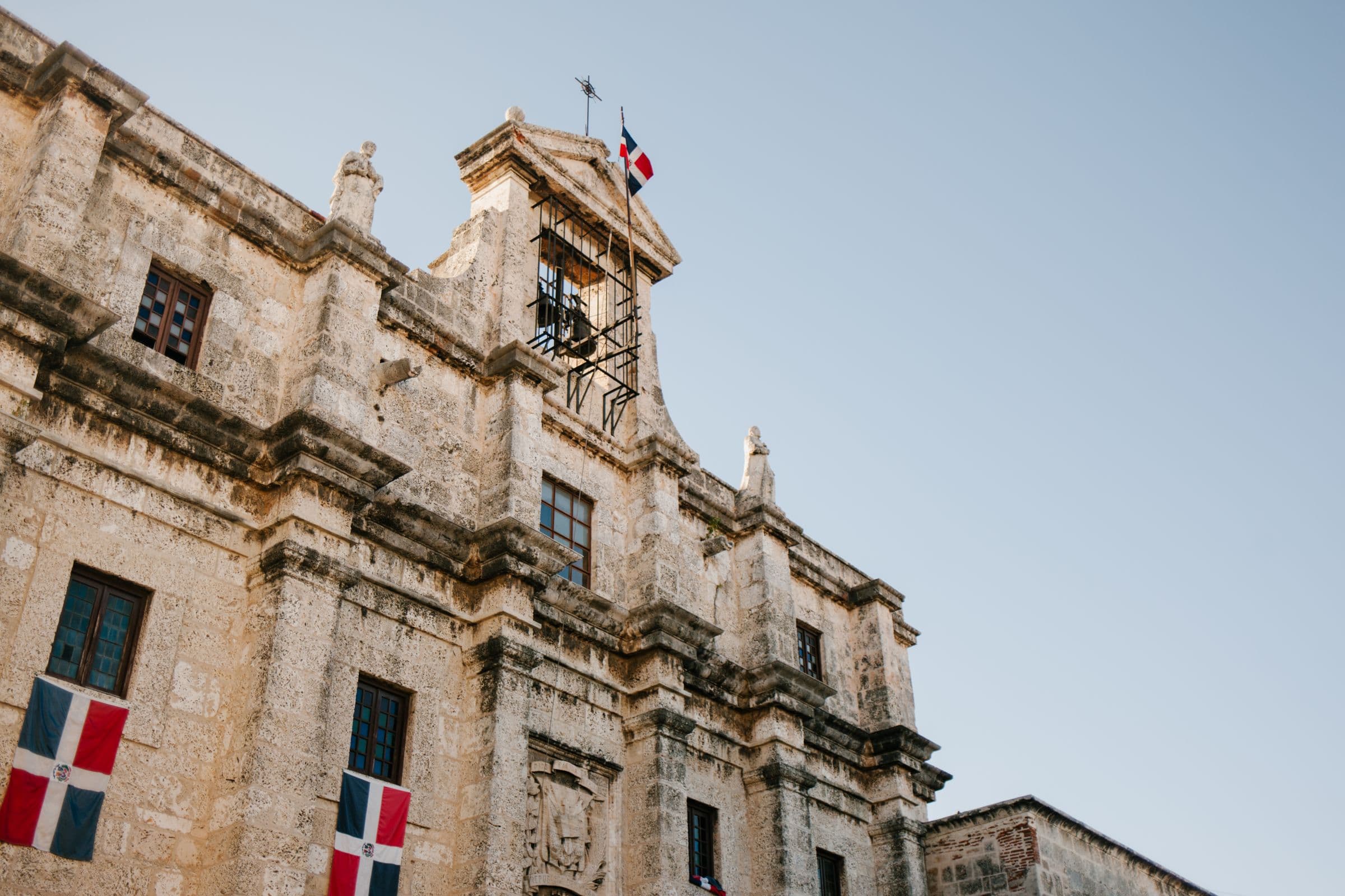 Stone façade of the National Pantheon in Santo Domingo's Colonial City